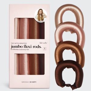 NWOT Kitsch Satin Jumbo Flexi Rods 4pc